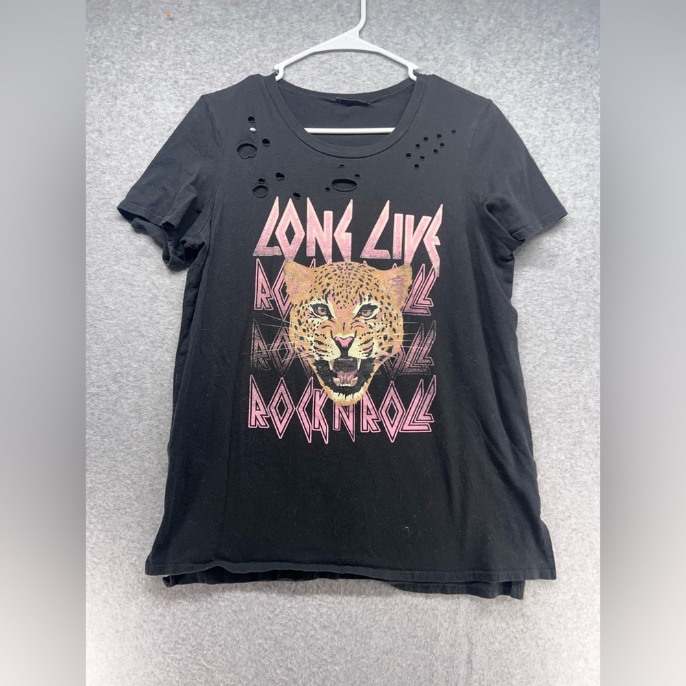 Edgy Black Rock Graphic Tee